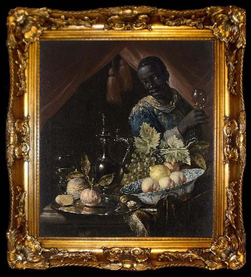 framed  Juriaen van Streeck Still-life with peaches and a lemon, ta009-2